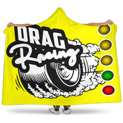 Drag Racing Hooded Blanket