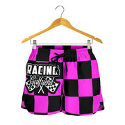 Racing Girlfriend Checkered Shorts