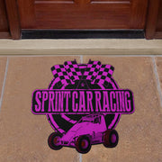 Custom shaped sprint car non-wing door mat