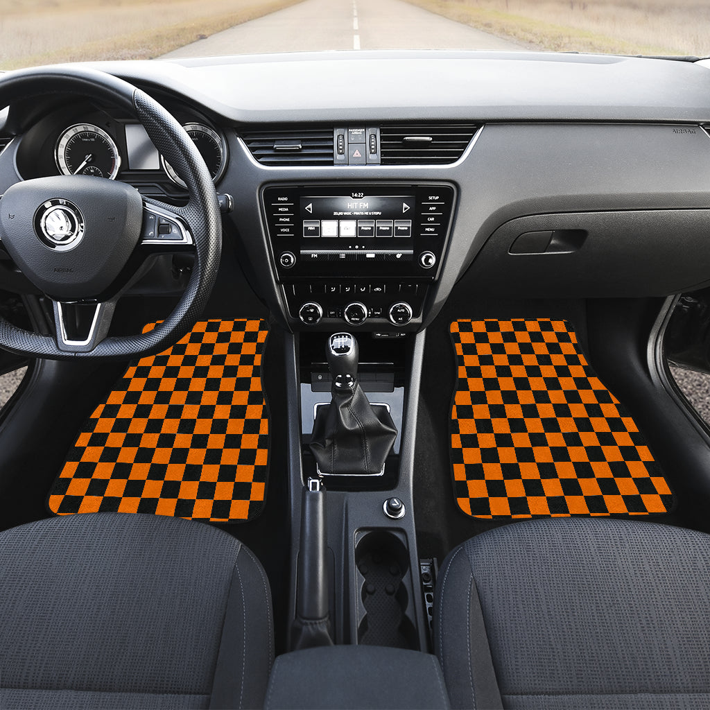 Racing Checkered Flag Car Mats