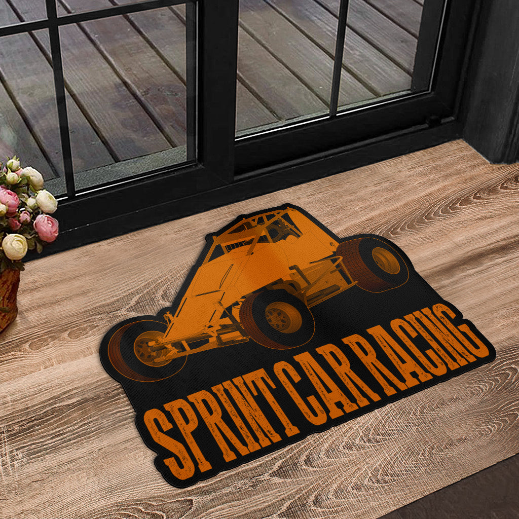 Custom shaped sprint car non-wing door mat