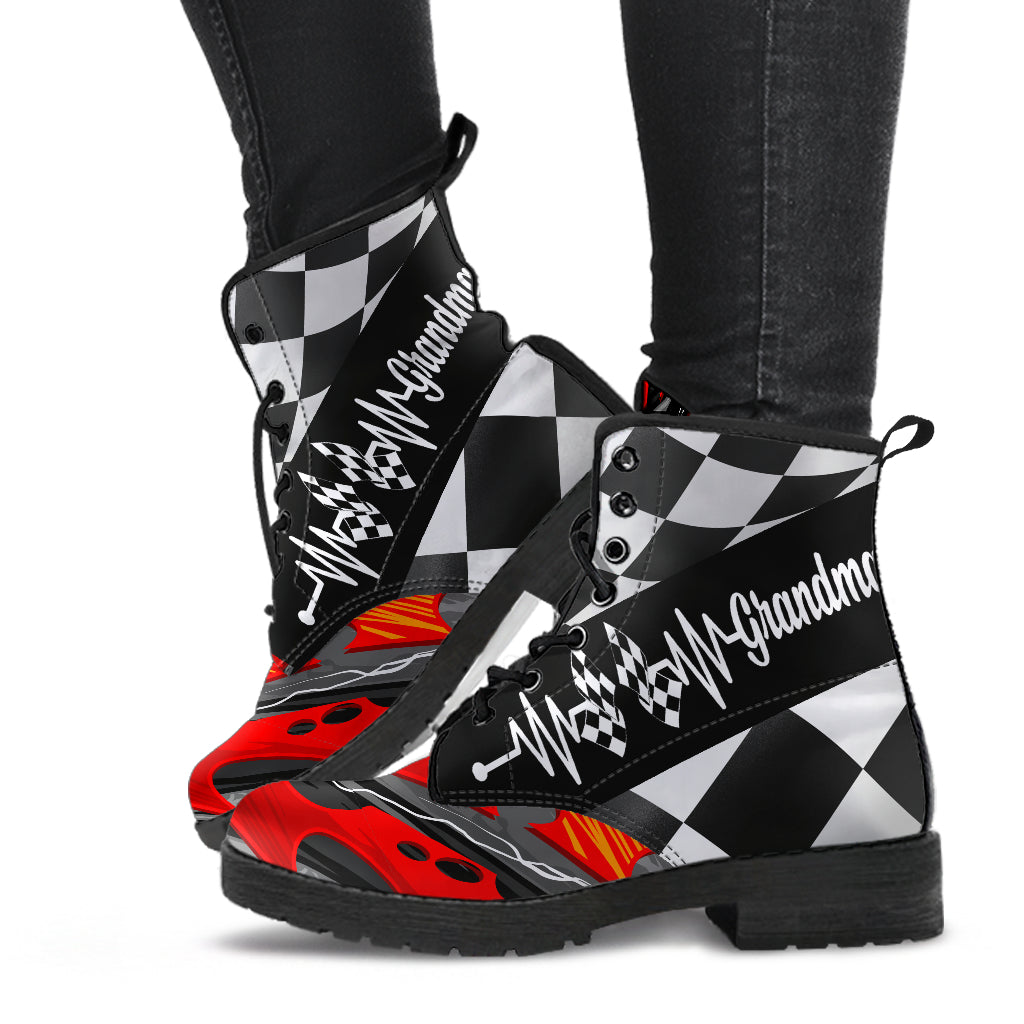 Racing Grandma Heartbeat Boots