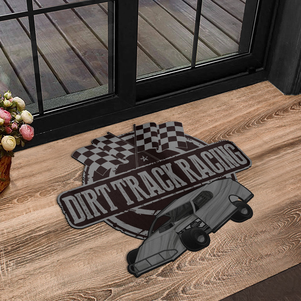 Custom shaped dirt modified door mat
