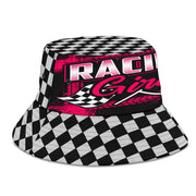 Racing Girl Checkered Bucket Hat