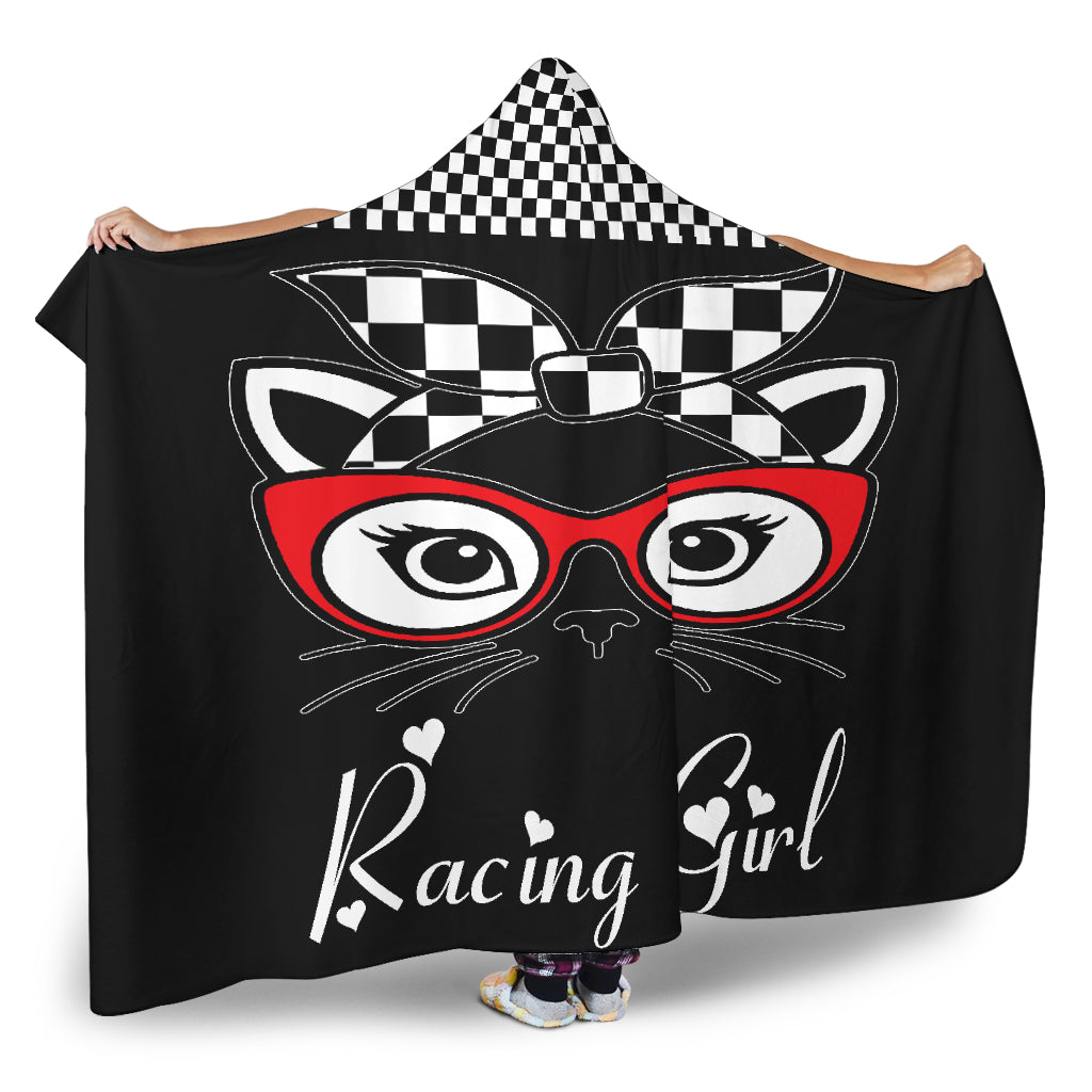 Racing Girl Hooded Blanket