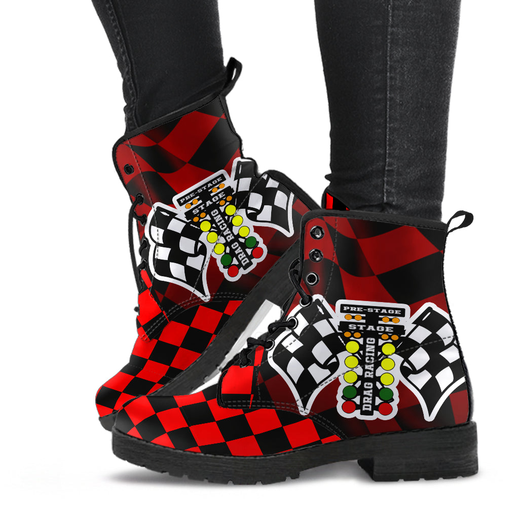 Drag Racing Red Flag Boots