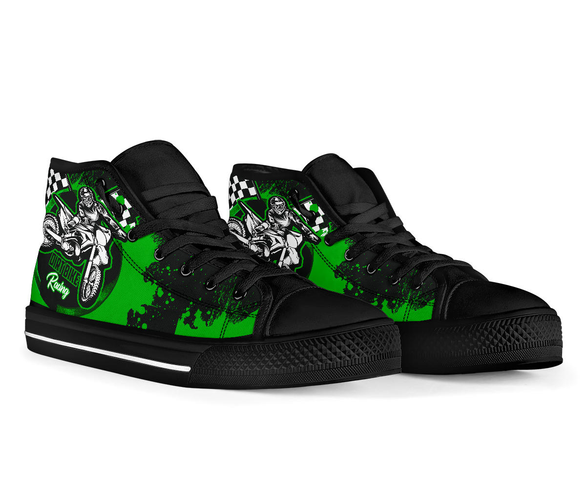 Dirt Bike Racing High Top Shoes