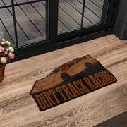 Custom shaped late model door mat