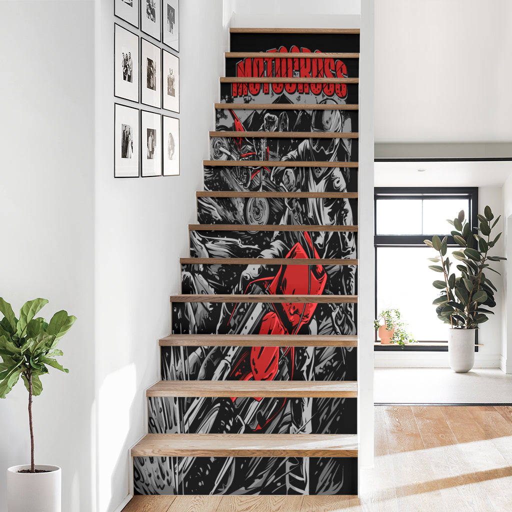 Motocross Stair Stickers