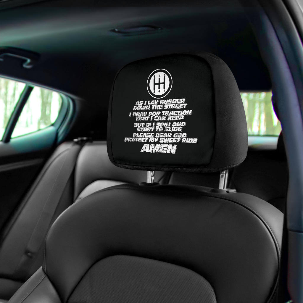 Racer's Prayer Car Seat Headrest Covers