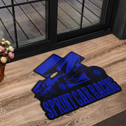 Custom shaped sprint car door mat