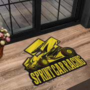 Custom shaped sprint car door mat