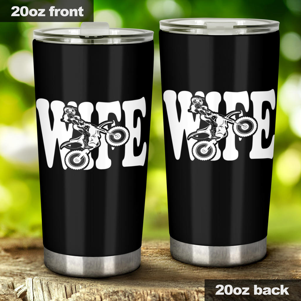 motocross wife tumbler