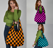 Racing Checkered Grocery Bags