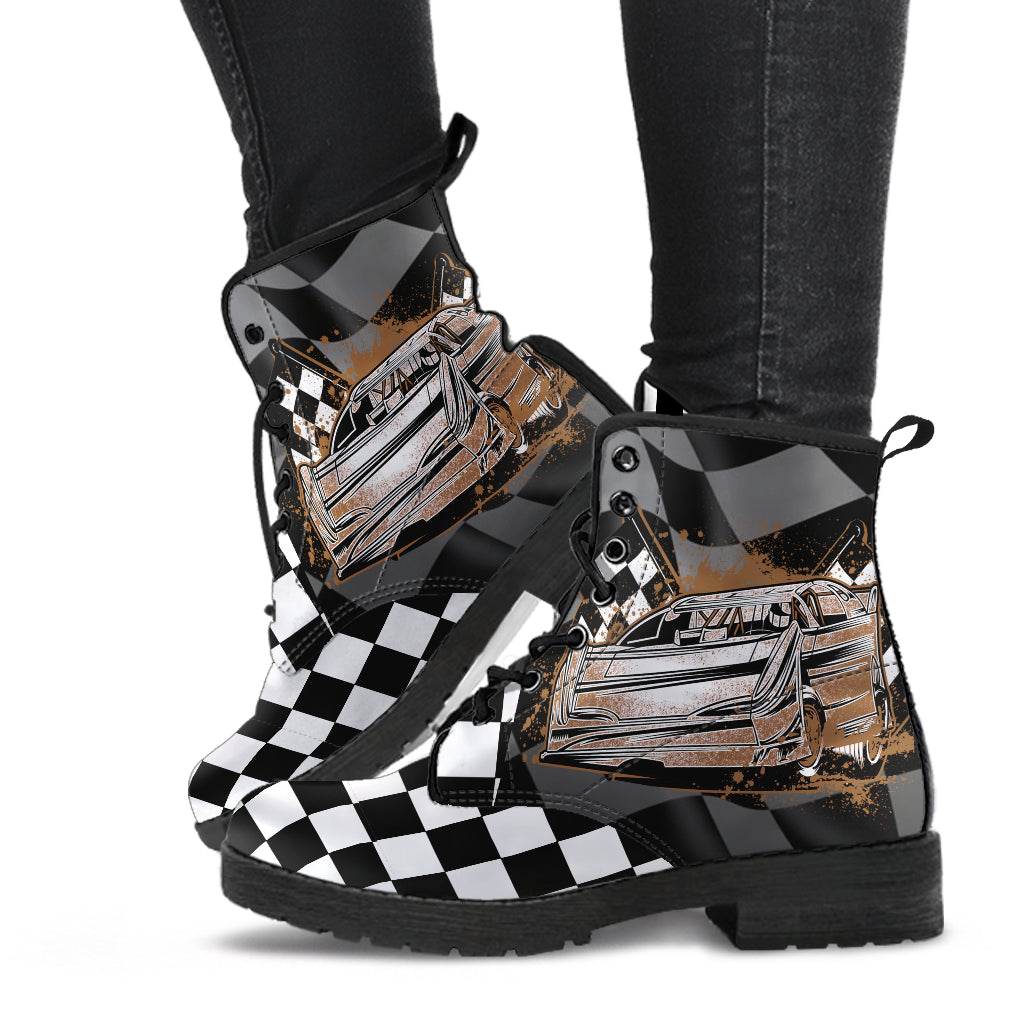 Racing Checkered Boots Late Model