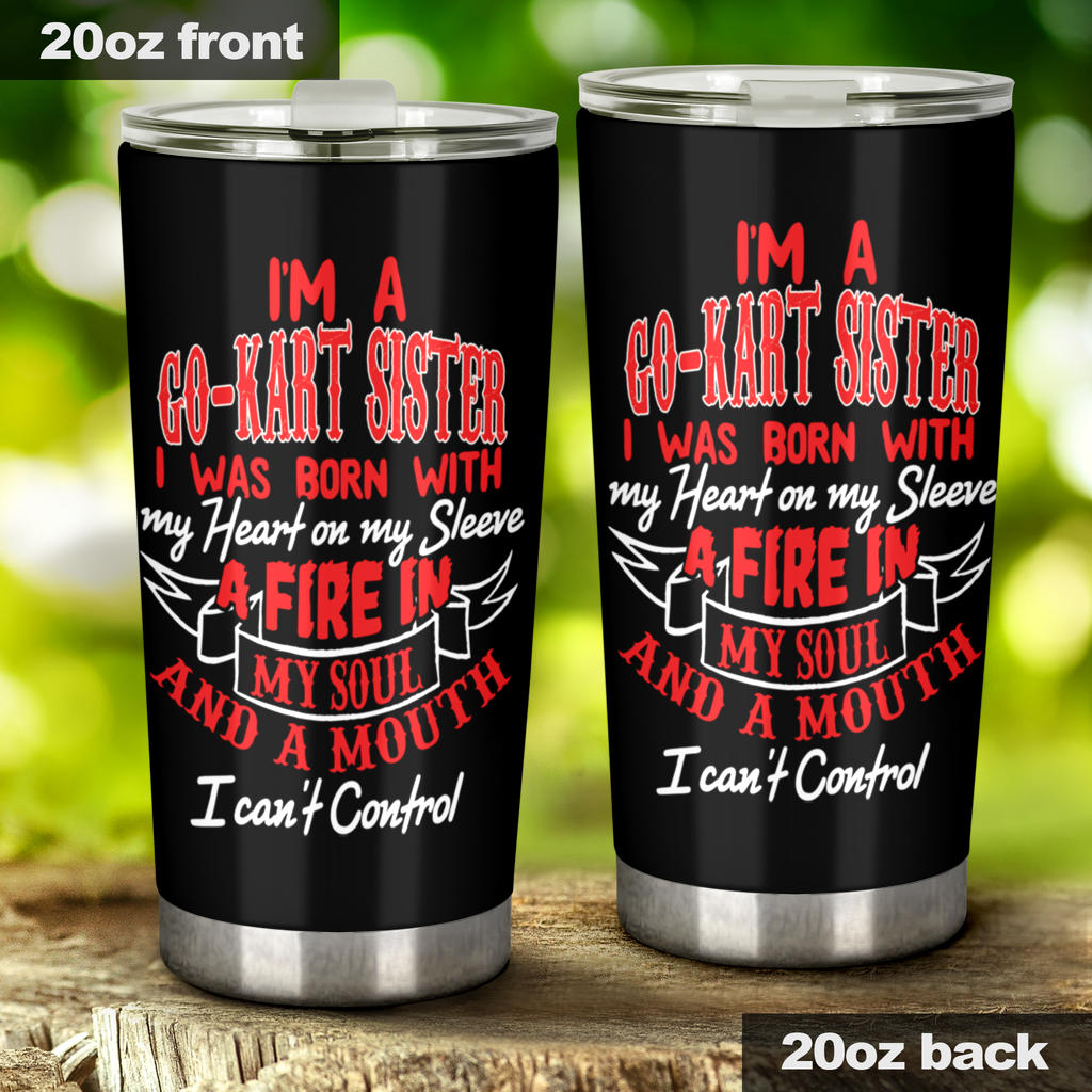 go kart racing sister tumbler