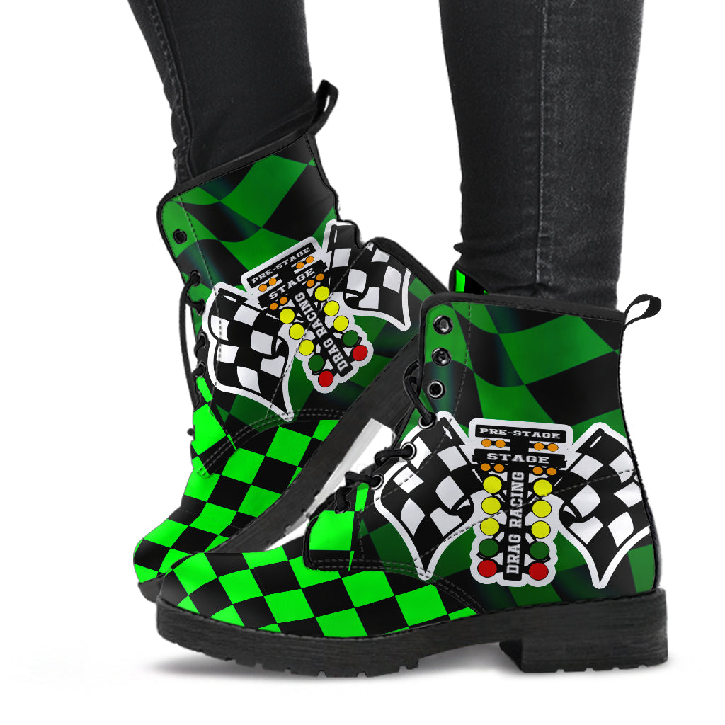 Drag Racing Pistachio Flag Boots