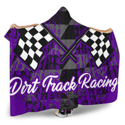 Dirt Racing Hooded Blanket purple