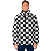 Racing checkered flag padded jackets