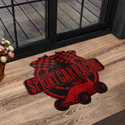 Custom shaped sprint car non-wing door mat