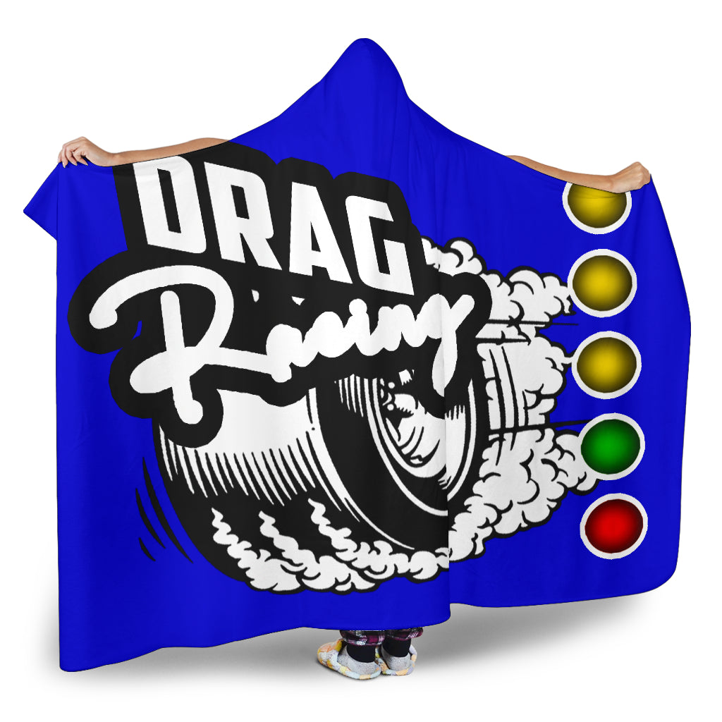 Drag Racing Hooded Blanket