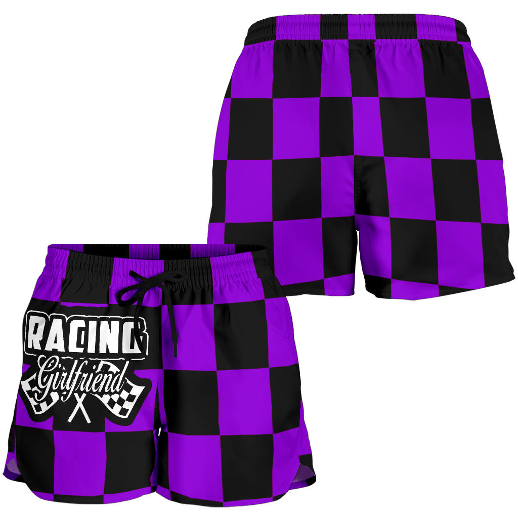 Racing Girlfriend Checkered Shorts
