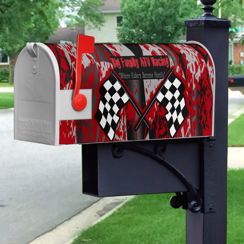 Big Family ATV Racing Custom Mailbox