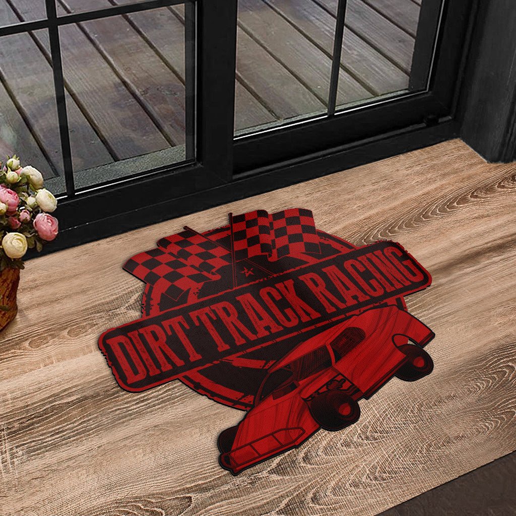 Custom shaped dirt modified door mat