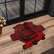 Custom shaped dirt modified door mat