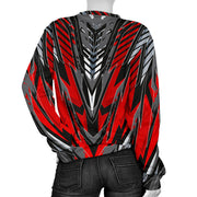 Racing Style Wild Red & Grey Colorful Vibe Women's Sweater
