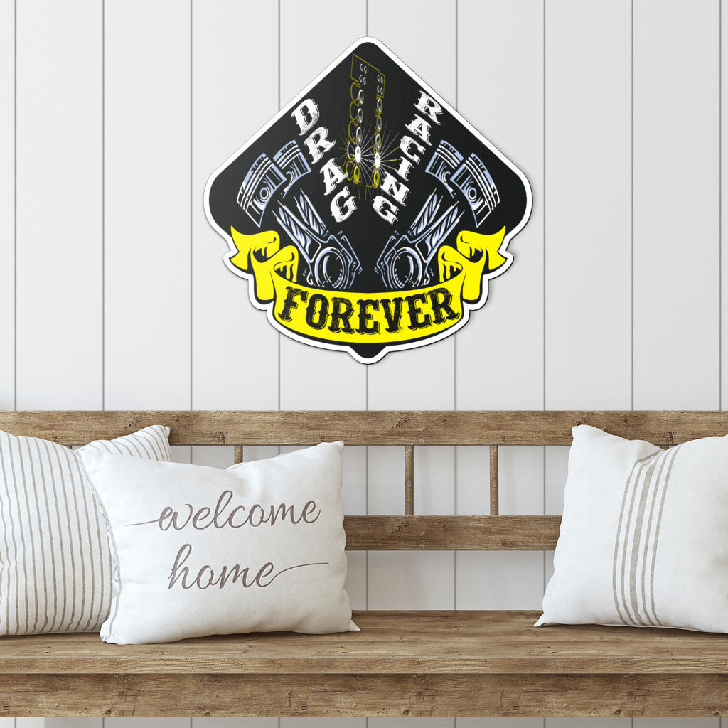 Drag Racing Forever Metal Sign