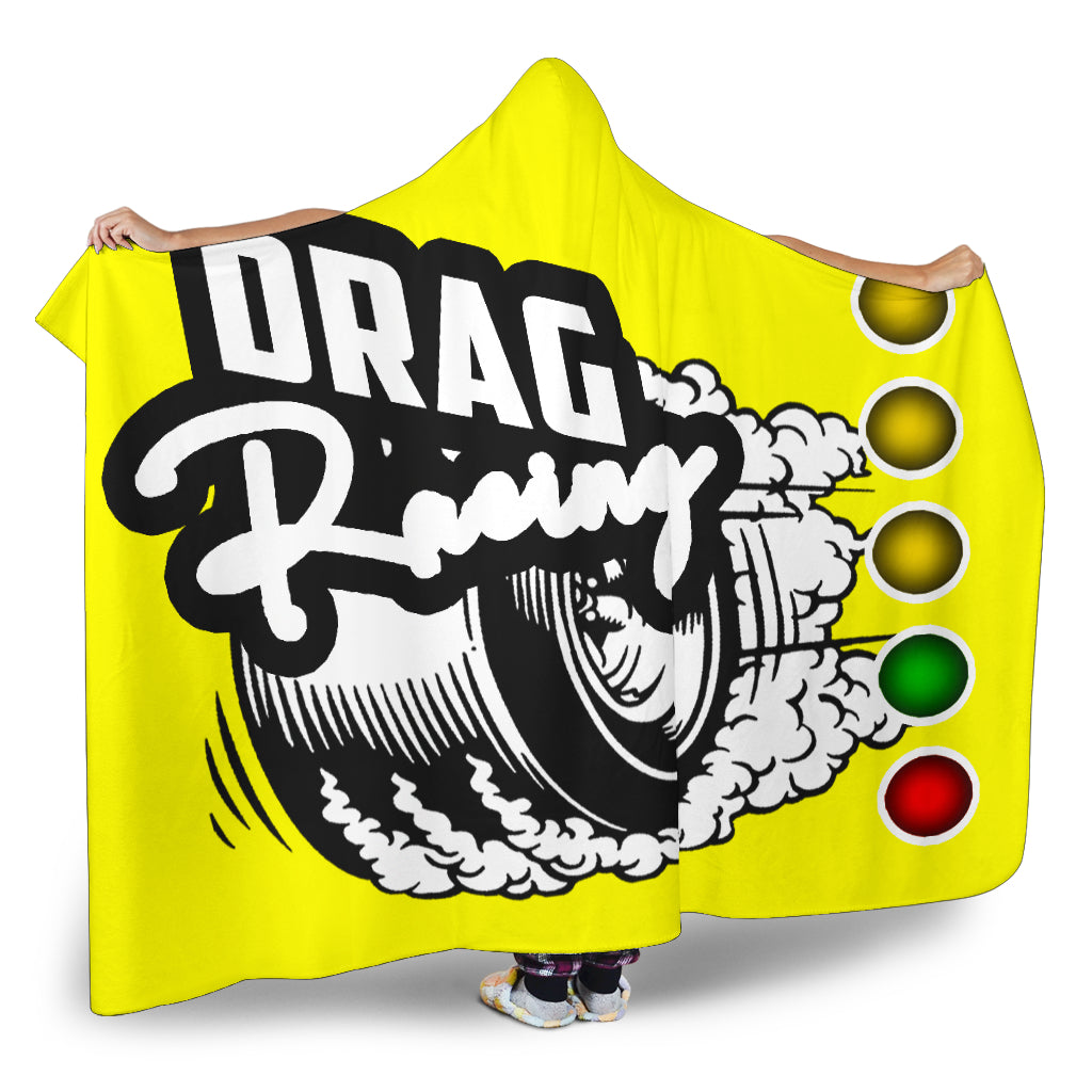 Drag Racing Hooded Blanket