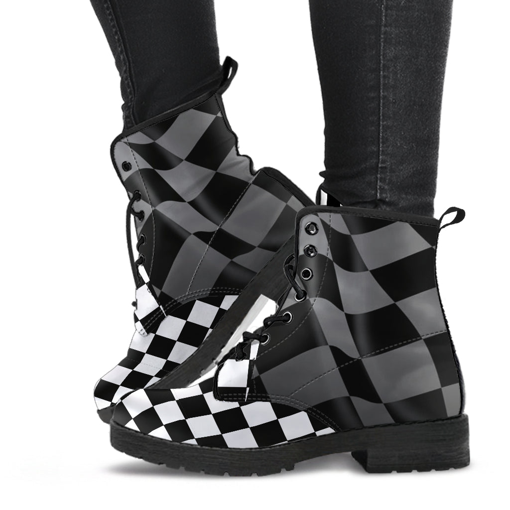 Racing Checkered Boots