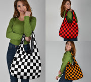 Racing Checkered Grocery Bags