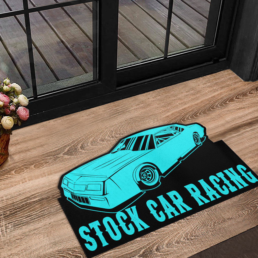 Custom shaped street stock door mat