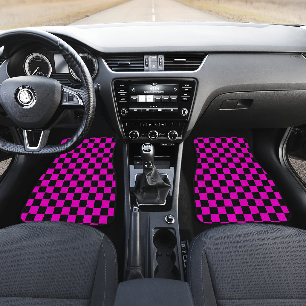 Racing Checkered Flag Car Mats