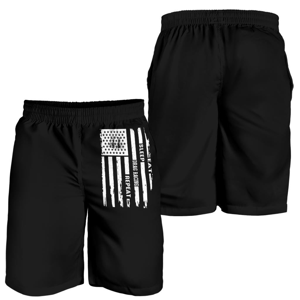 Eat Sleep Drag Racing Repeat Men's Shorts