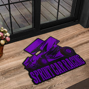 Custom shaped sprint car door mat