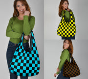 Racing Checkered Grocery Bags