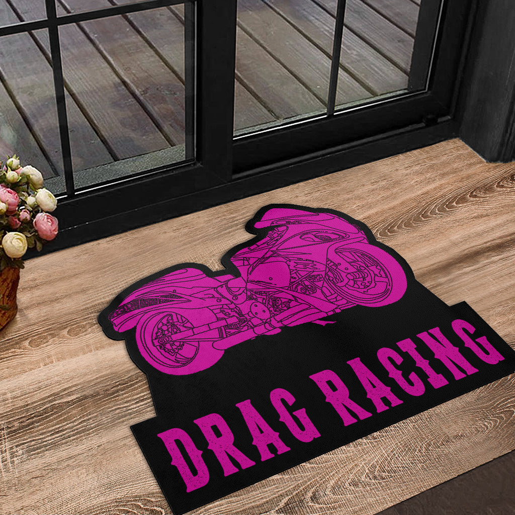 Custom Shaped Drag Racing Bike Door Mat