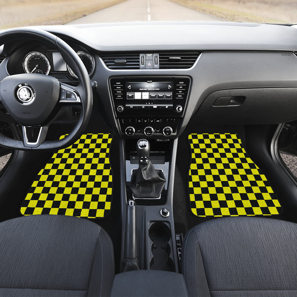 Racing Checkered Flag Car Mats