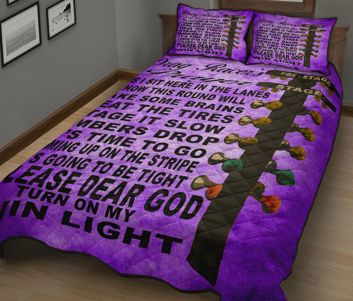 Drag Racer's Prayer Quilt Bed Set