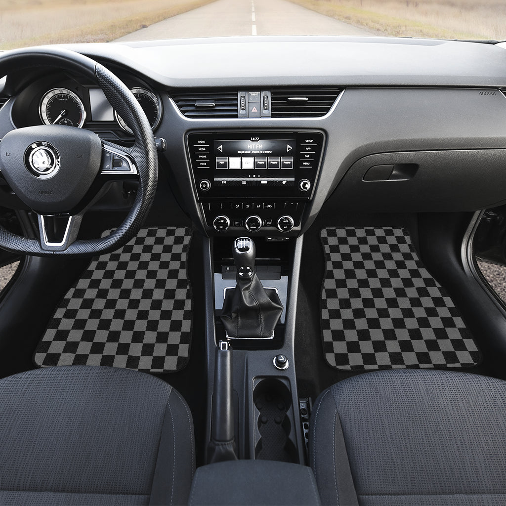 Racing Checkered Flag Car Mats