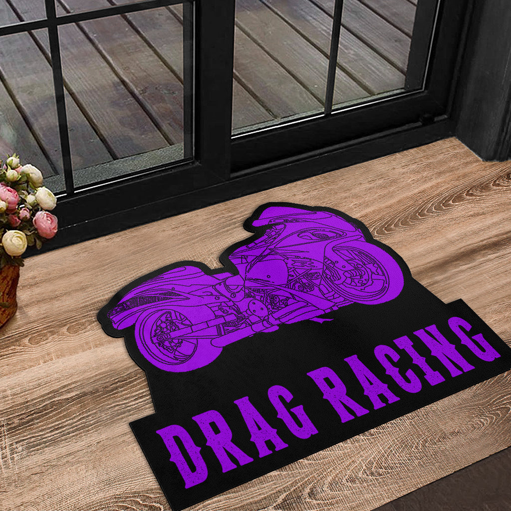 Custom Shaped Drag Racing Bike Door Mat