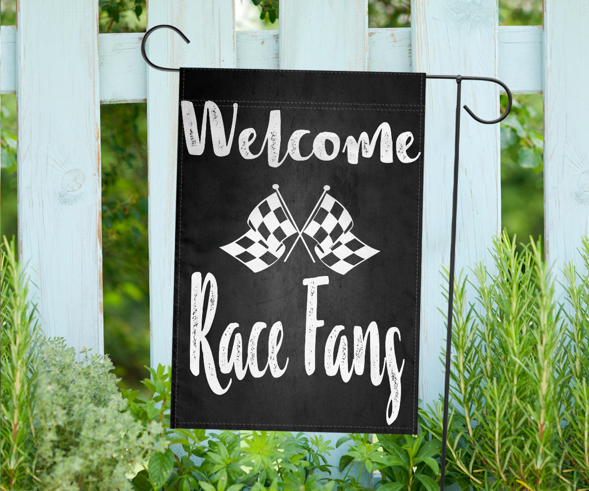 Welcome Race Fans - Flag