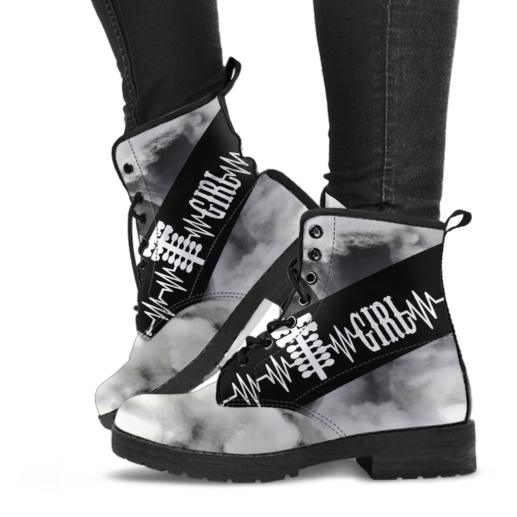 Drag Racing Girl Heartbeat Boots