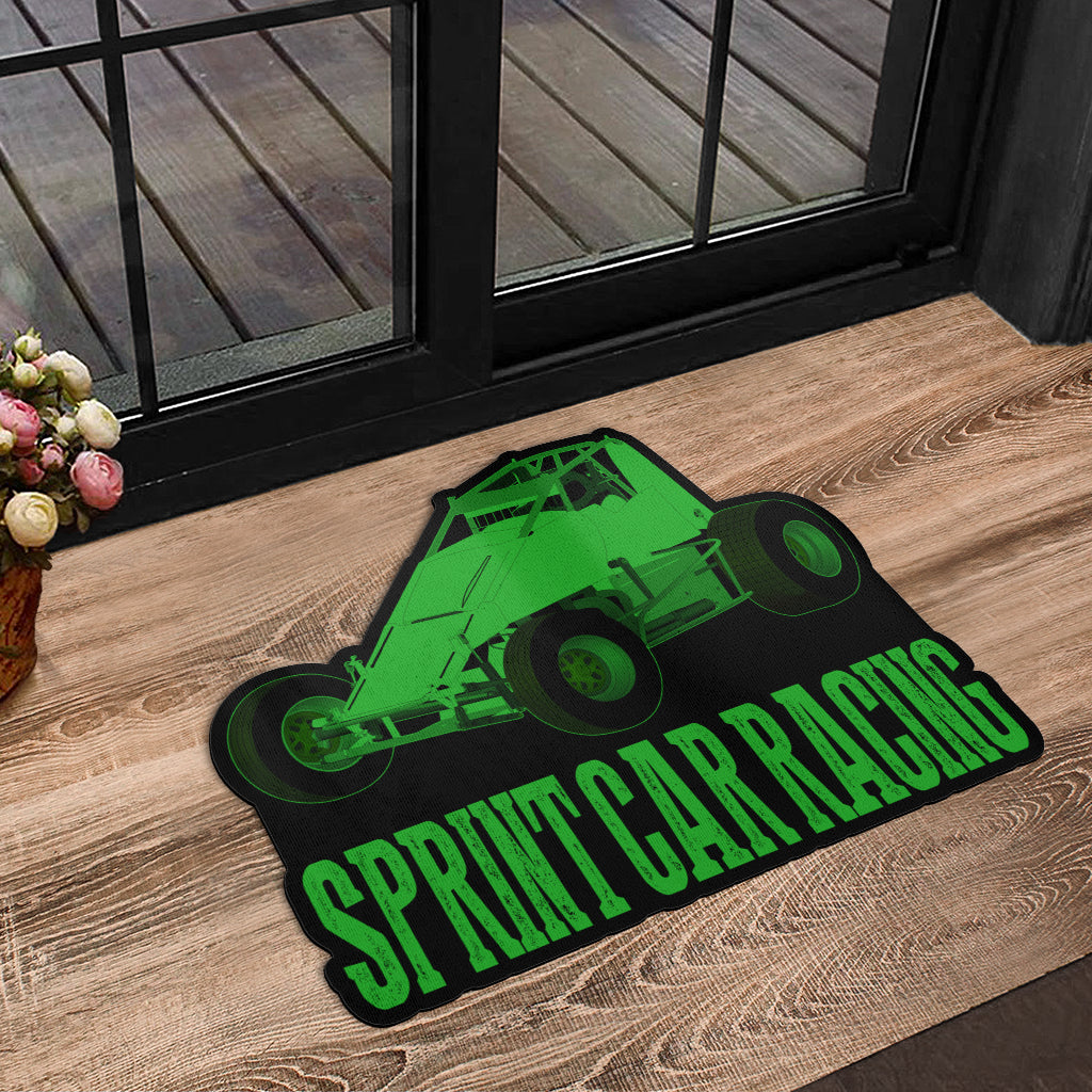 Custom shaped sprint car non-wing door mat