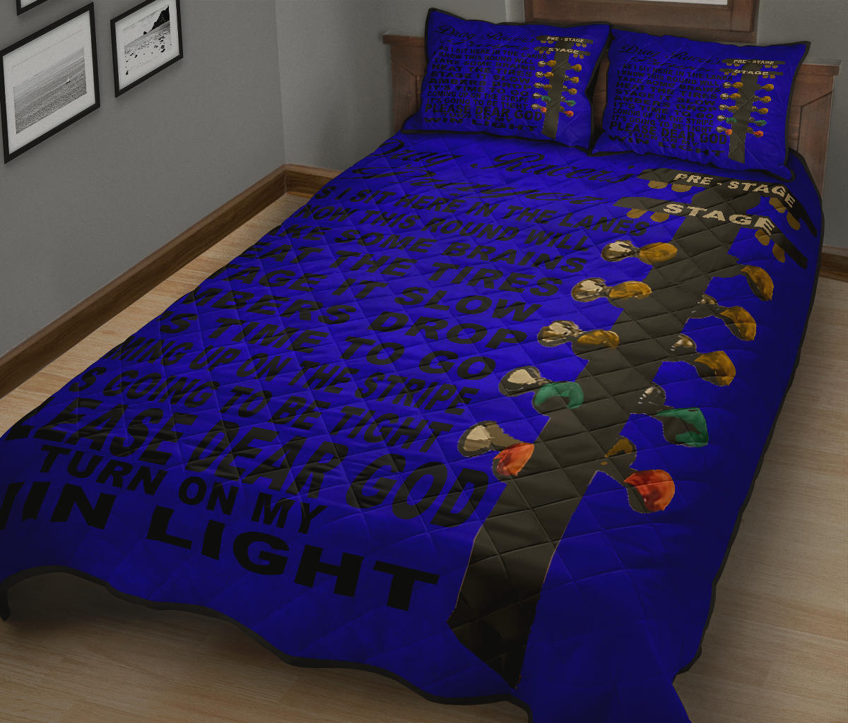 Drag Racer's Prayer Quilt Bed Set