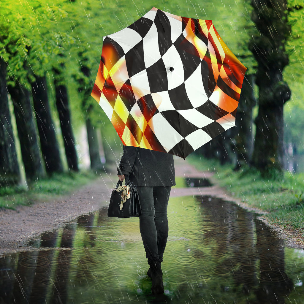Racing Flag Of flame Umbrella
