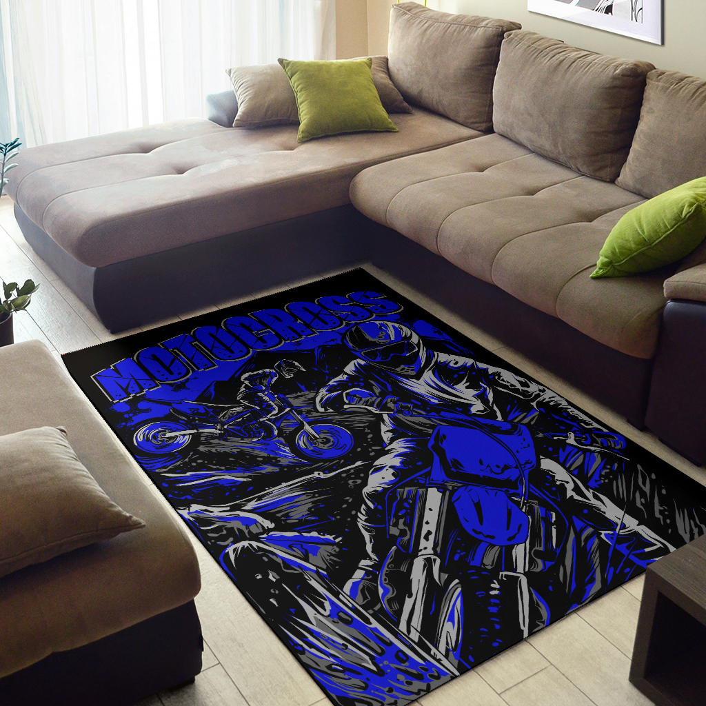 Motocross Rug Blue